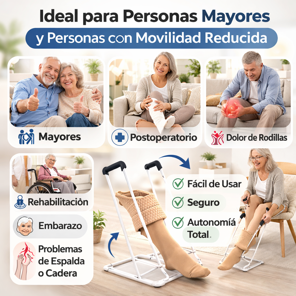 Ayuda para Ponerse los Calcetines sin Agacharse | VidaMasFacil